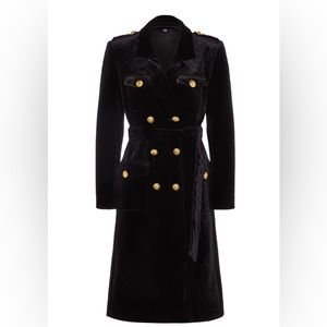 COPY - Black velvet quilted coat (picture 2)